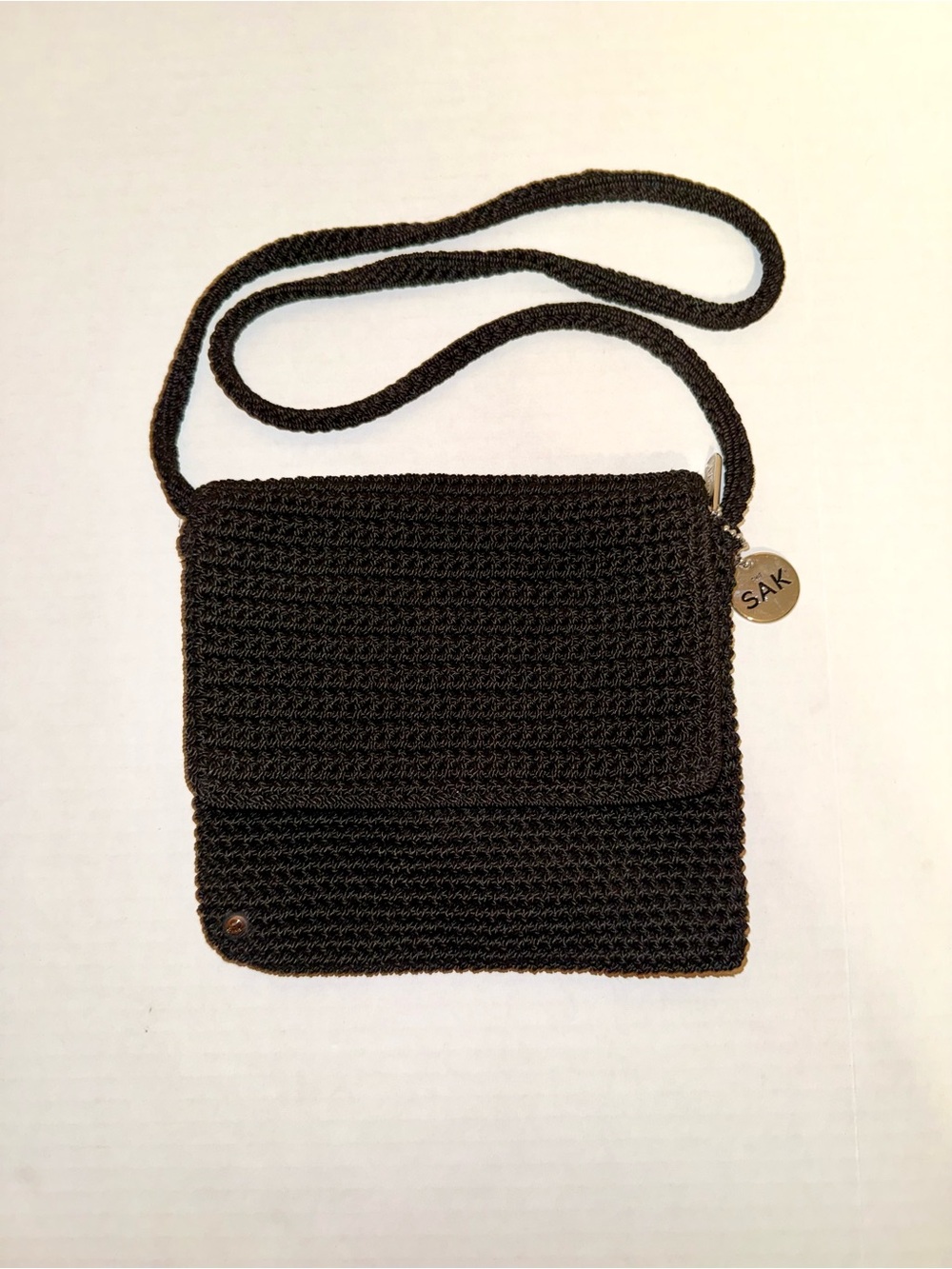 The Sak Black Crochet Crossbody Purse